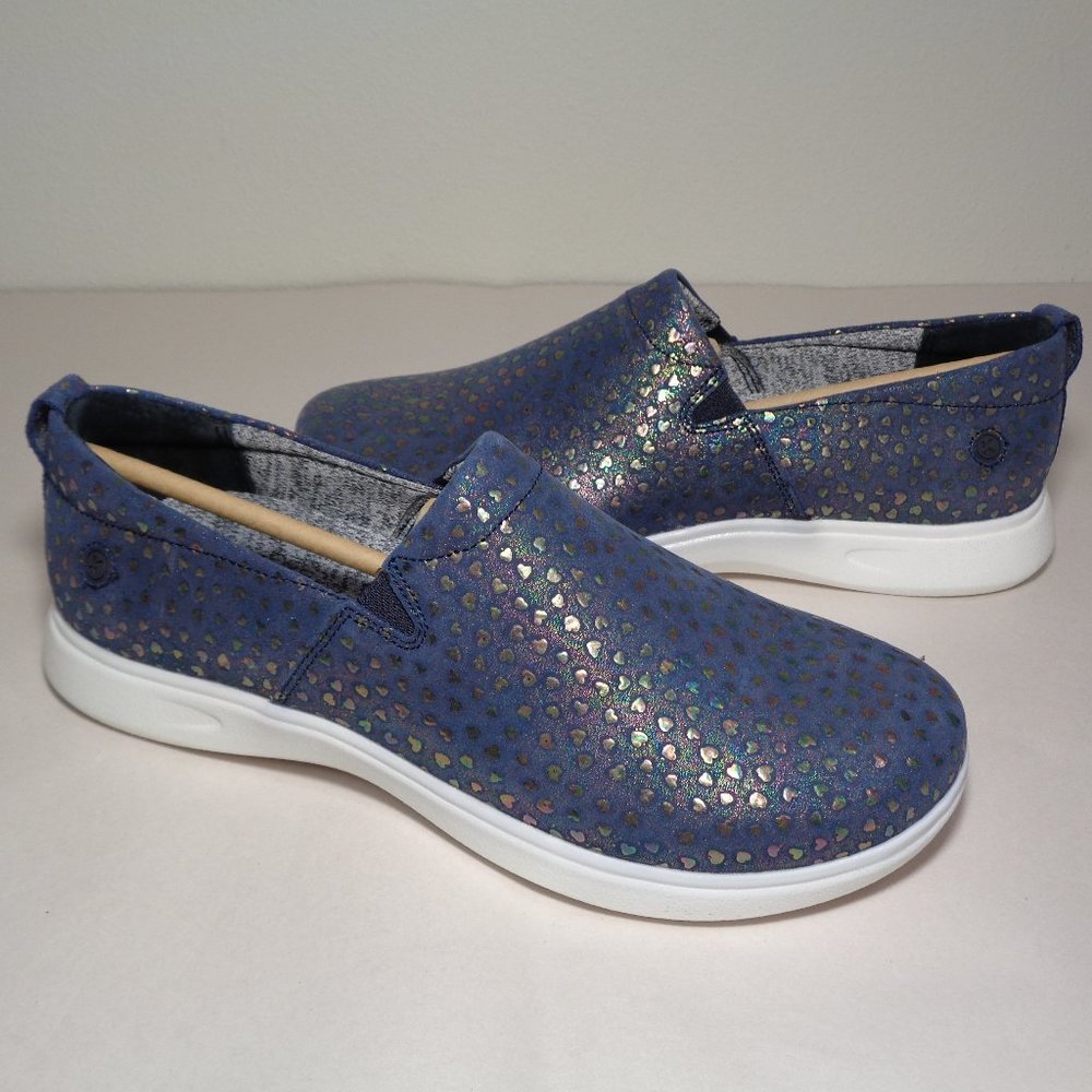 Klogs Size 8.5 M LEENA Dainty Hearts Leather Loafers New Women's Work Sh…